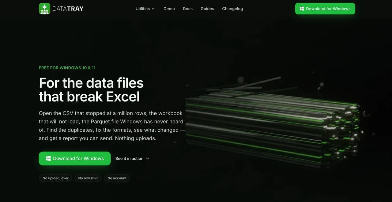 DataTray Screenshot