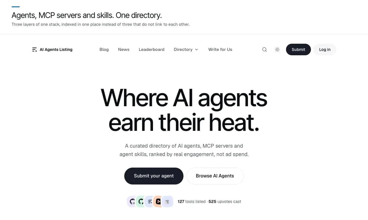 AI Agents Listing Screenshot