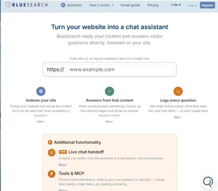 BlueSearch Screenshot