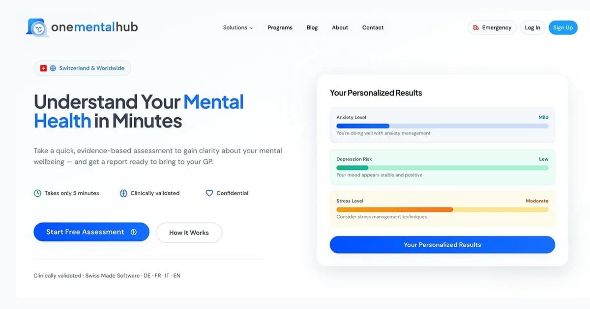 One Mental Hub Screenshot