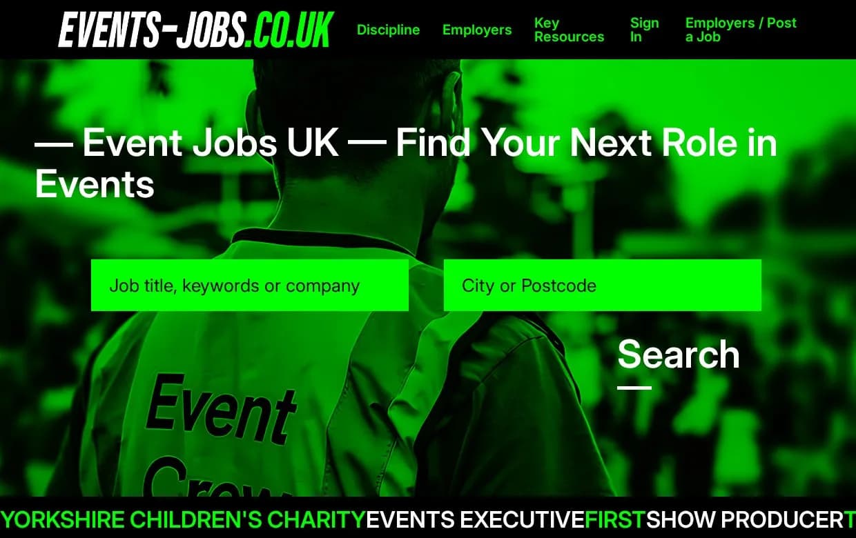 Events Jobs Screenshot