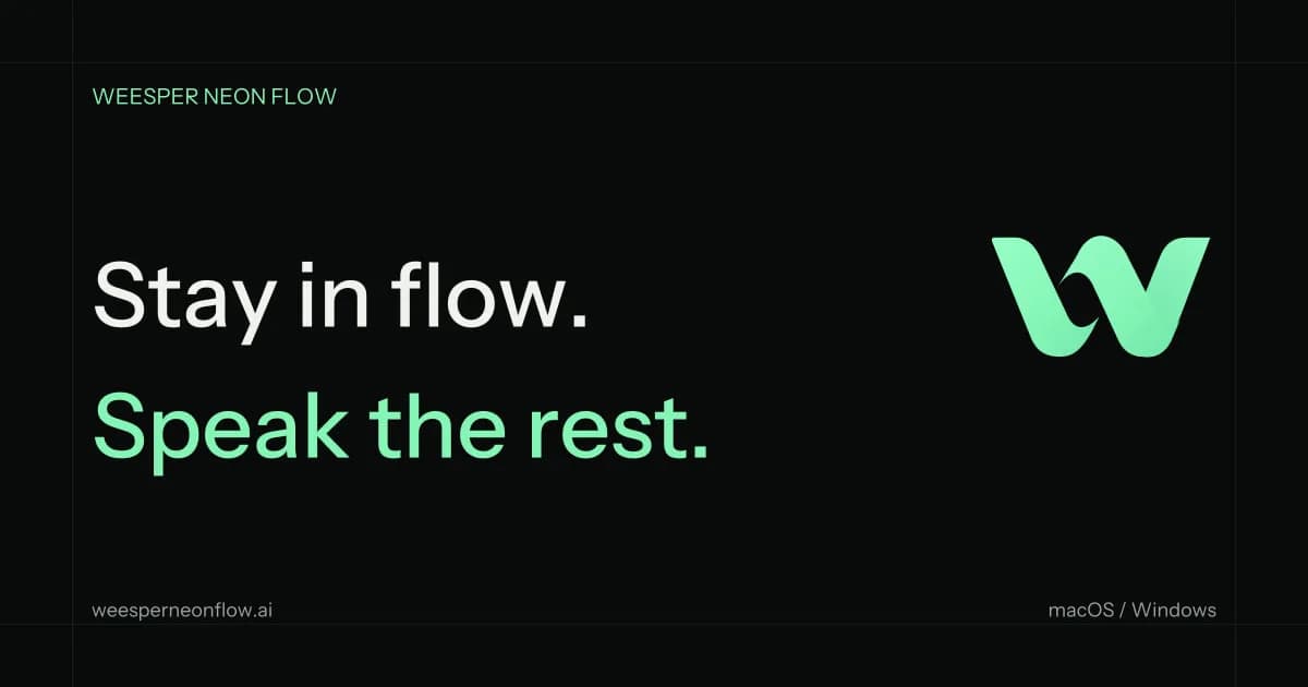 Weesper Neon Flow Screenshot