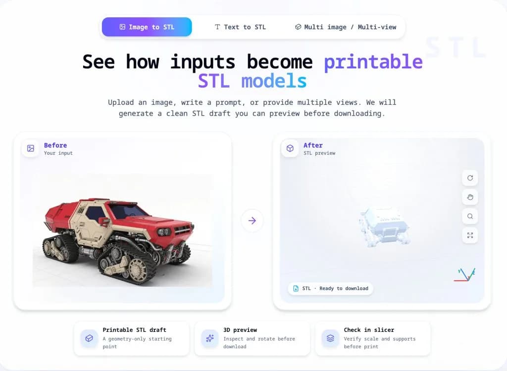 Image to STL Screenshot