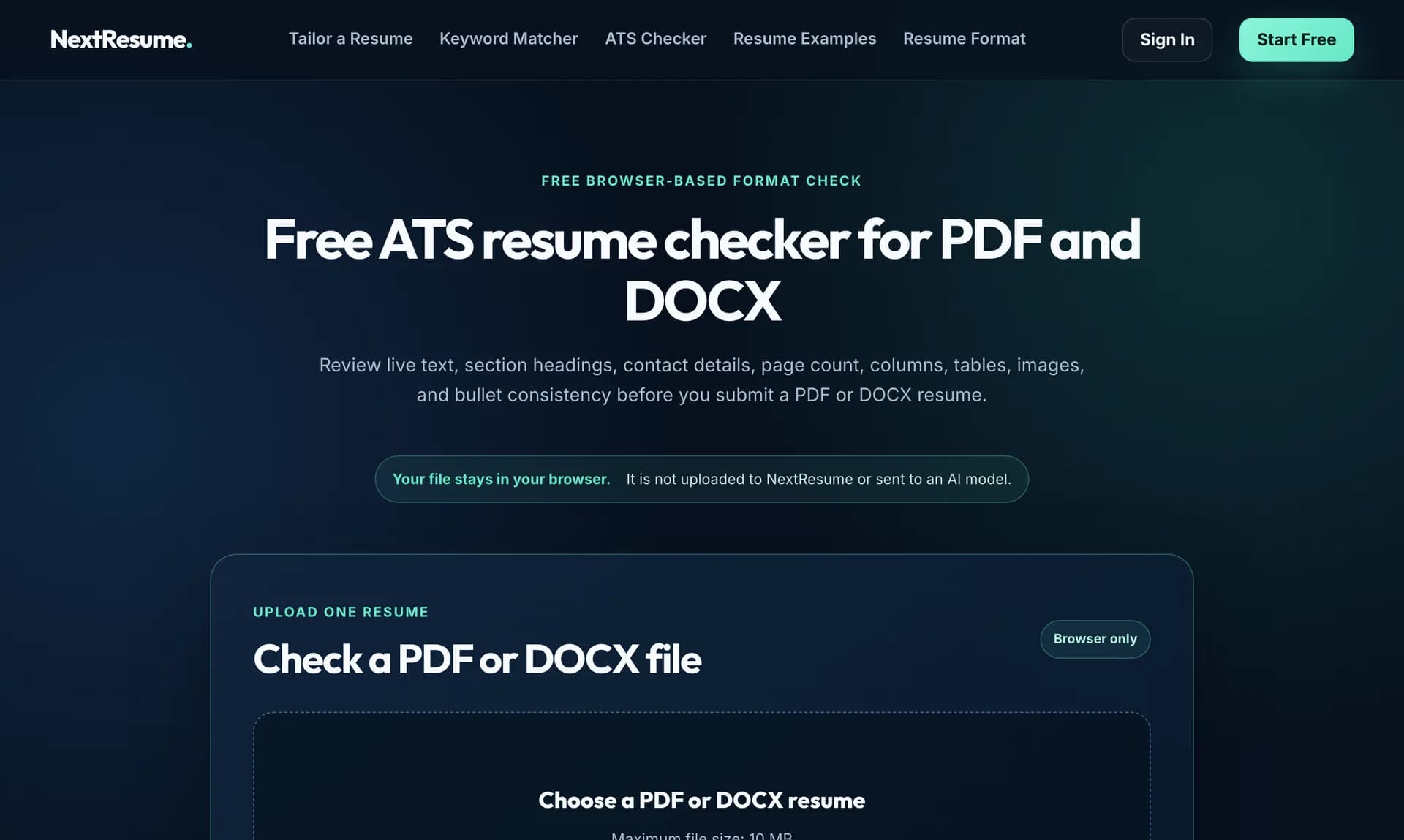 NextResume Screenshot