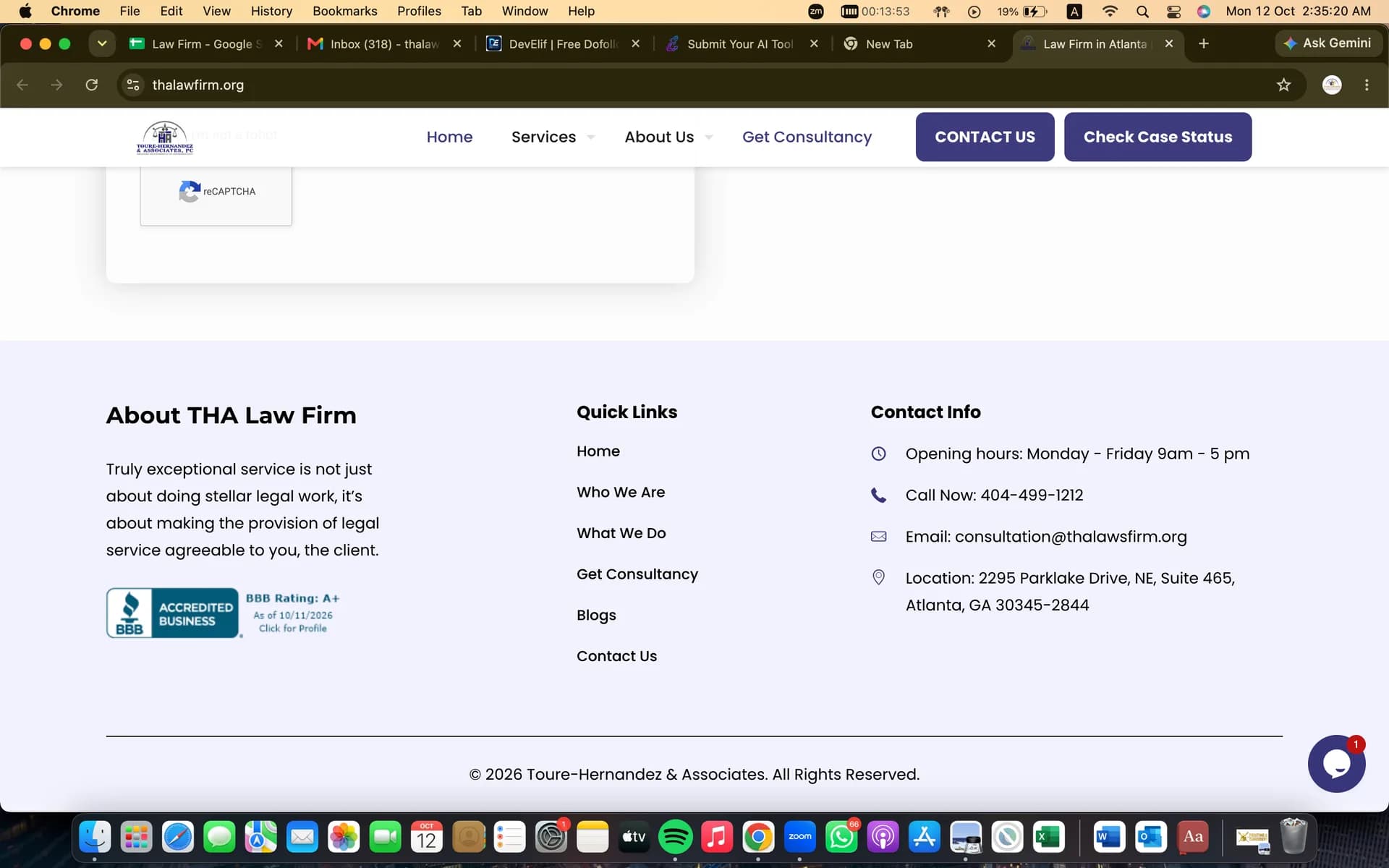 tha law firm Screenshot
