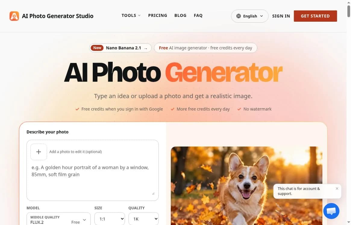 AI Photo Generator Studio Screenshot