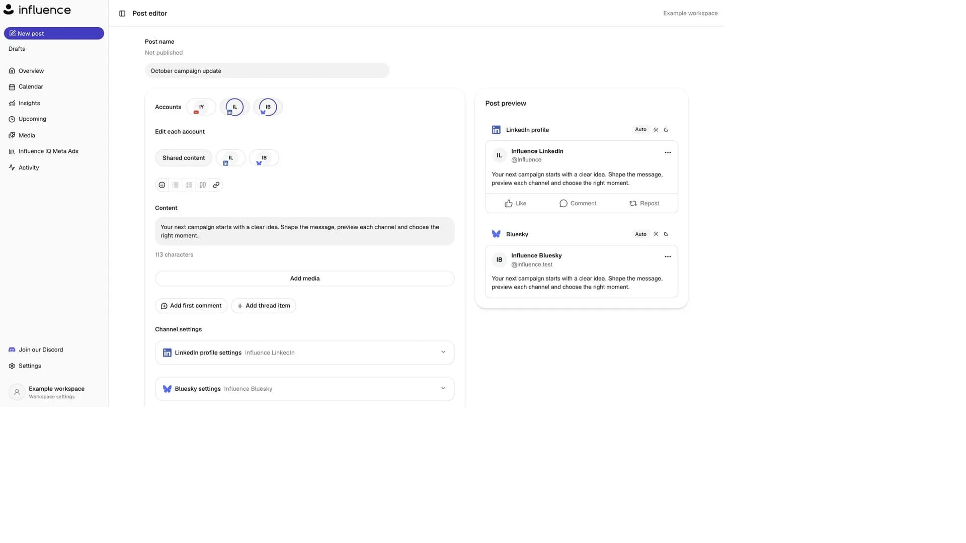Influence Screenshot