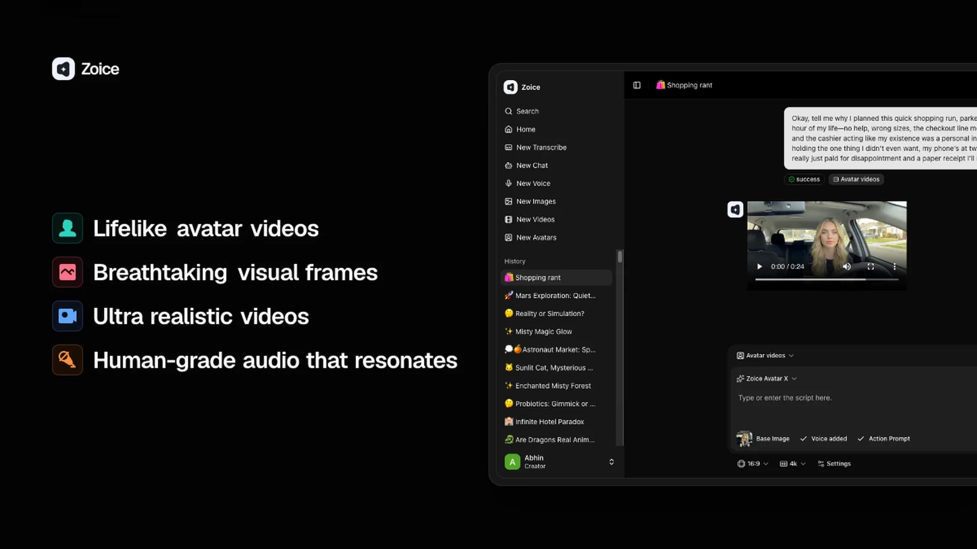 Zoice Screenshot