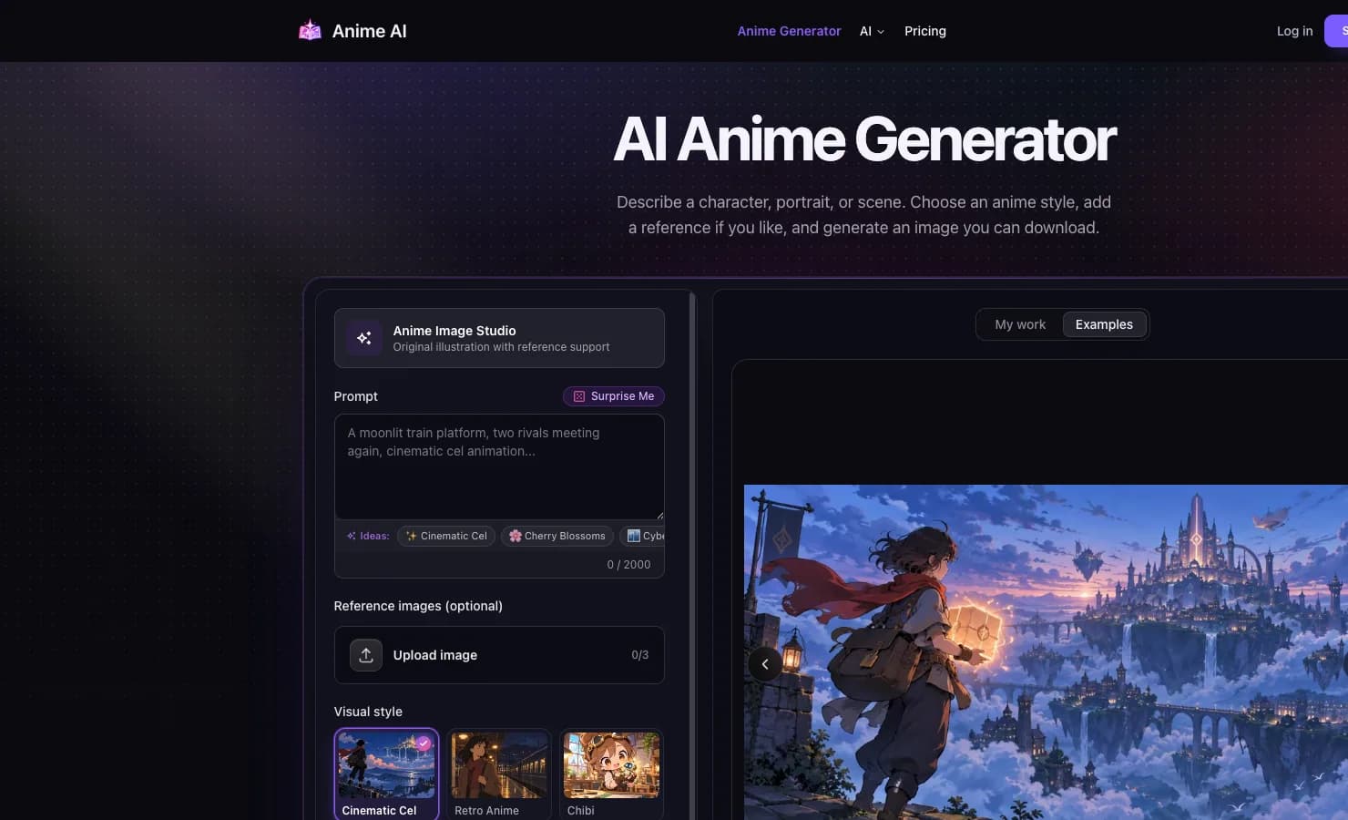 AI Anime Generator Screenshot