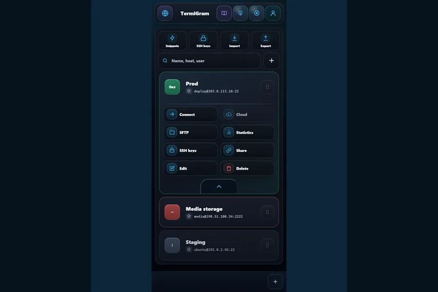 TermiGram Screenshot