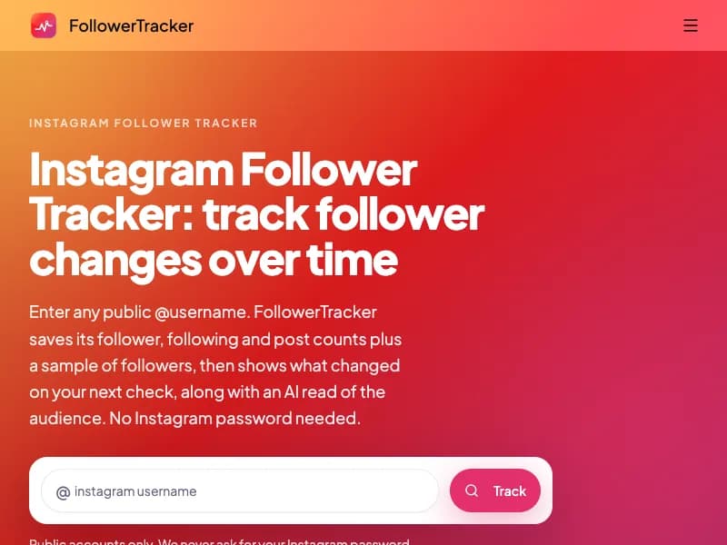 FollowerTracker Screenshot