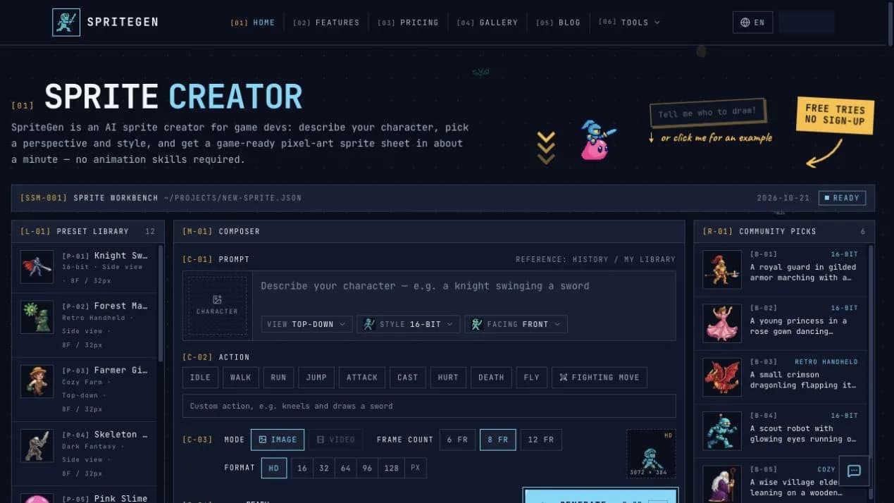 SpriteGen Screenshot