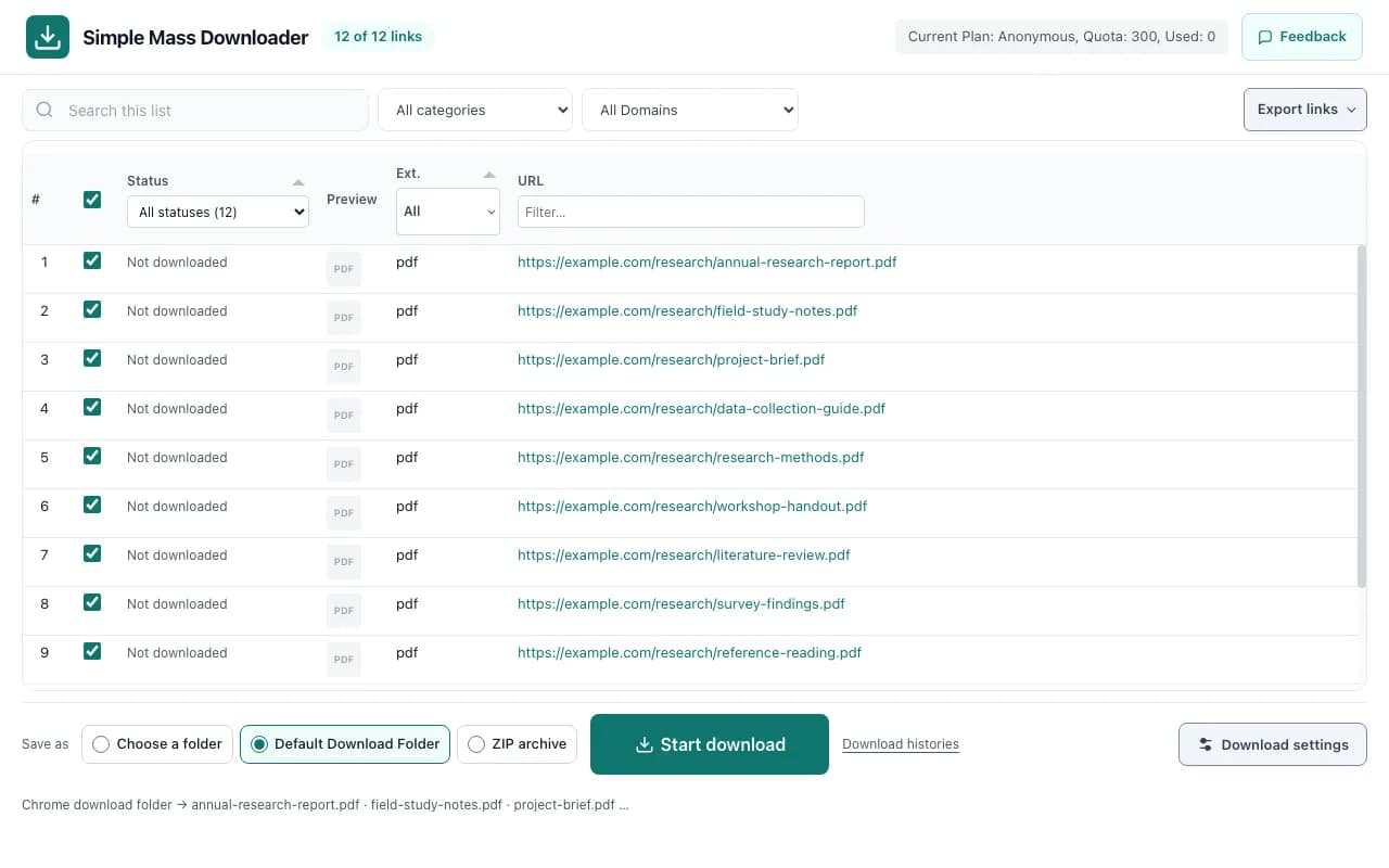 Simple Mass Downloader