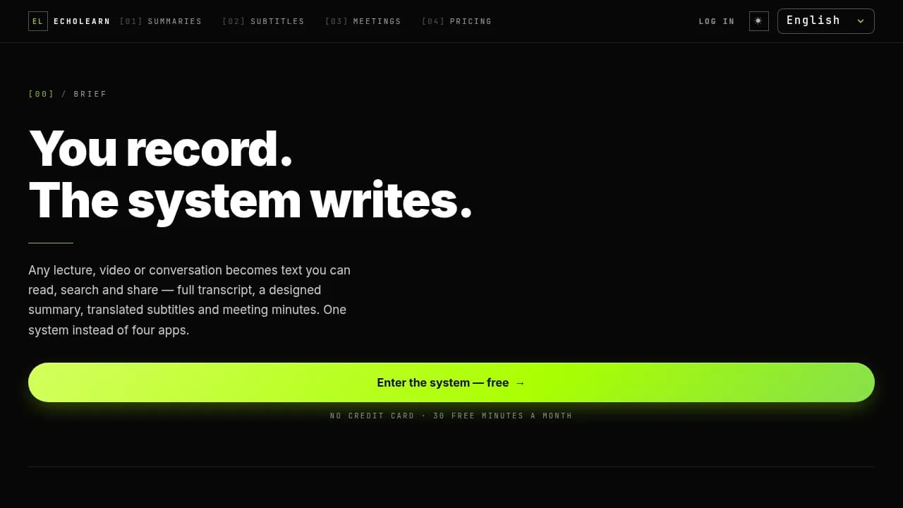 EchoLearn Screenshot