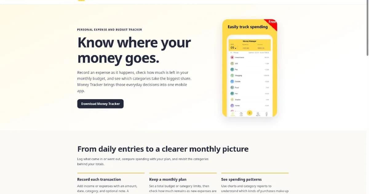 Money Tracker Expense & Budget Screenshot