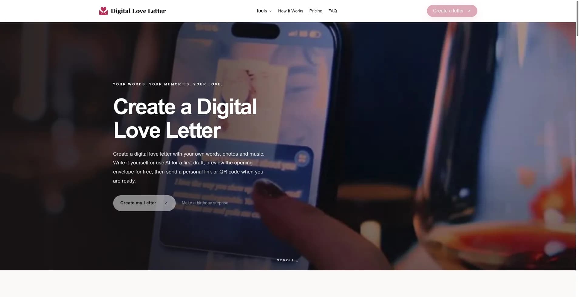 Digital Love Letter Screenshot