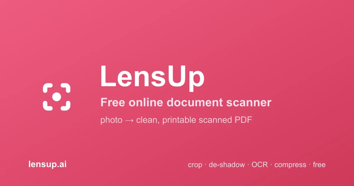 LensUp Scanner: Free Online Document Scanner Screenshot