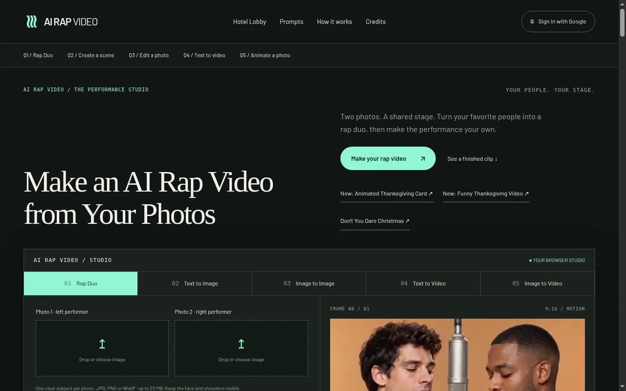 AI Rap Video Screenshot