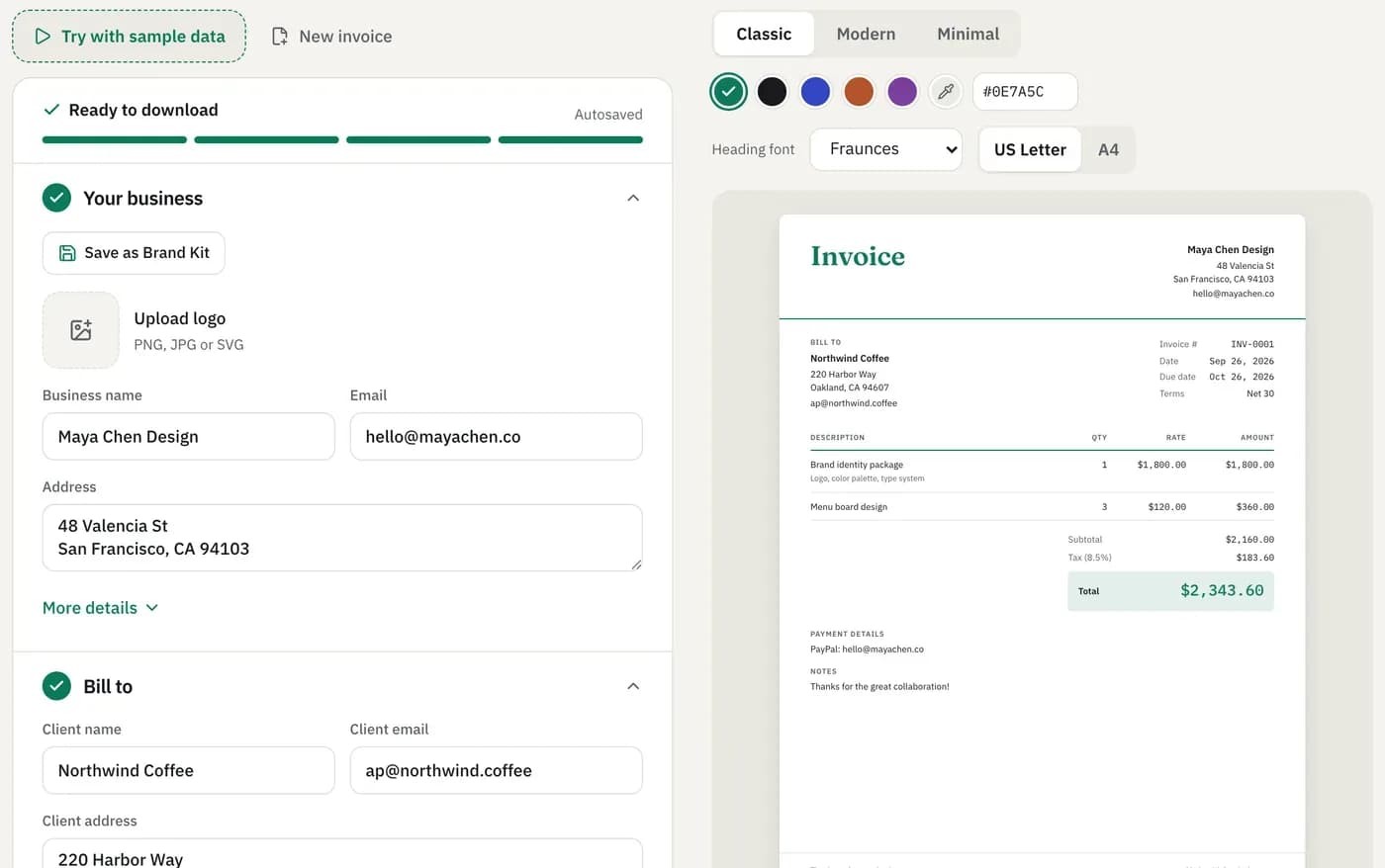 Invoiceize Screenshot